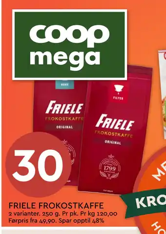 Coop Mega FRIELE FROKOSTKAFFE tilbud
