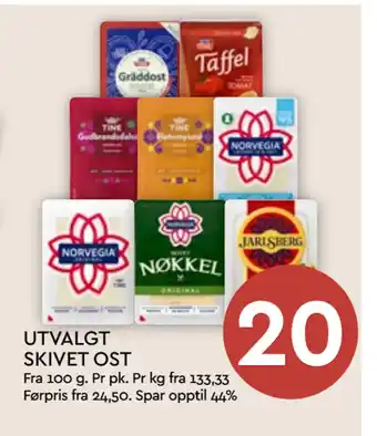 Coop Mega UTVALGT SKIVET OST tilbud