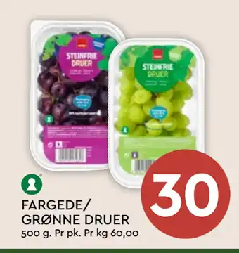 Coop Mega FARGEDE/ GRØNNE DRUER tilbud