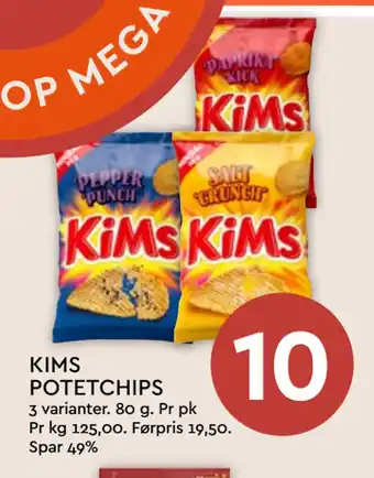 Coop Mega KIMS POTETCHIPS tilbud