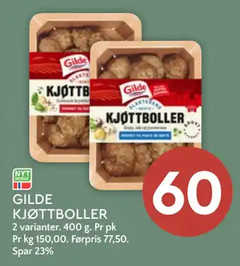 Coop Mega GILDE KJØTTBOLLER tilbud
