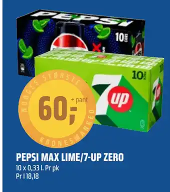 Coop Obs PEPSI MAX LIME/7-UP ZERO tilbud