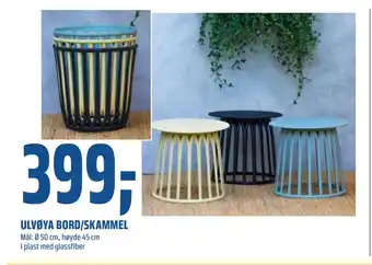 Coop Obs ULVØYA BORD/SKAMMEL tilbud