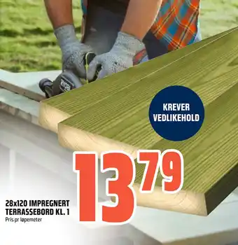 Coop Obs 28 x 120 IMPREGNERT TERRASSEBORD KL. 1 tilbud