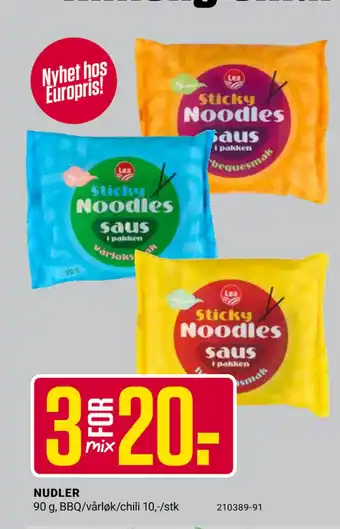 Europris NUDLER tilbud