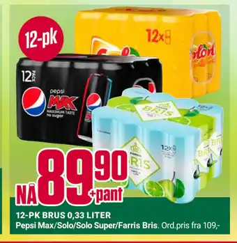 Europris 12-PK BRUS 0,33 LITER tilbud