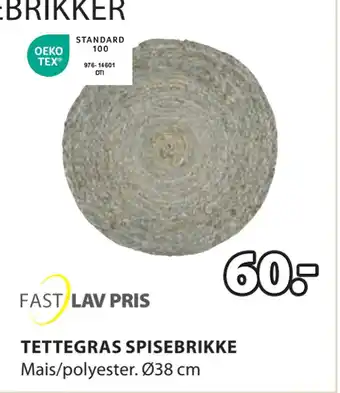 JYSK TETTEGRAS SPISEBRIKKE tilbud