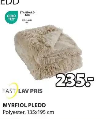 JYSK MYRFIOL PLEDD tilbud