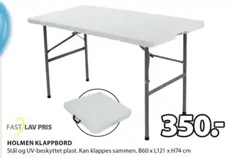 JYSK HOLMEN KLAPPBORD tilbud