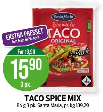Kiwi TACO SPICE MIX tilbud