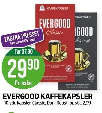 Kiwi EVERGOOD KAFFEKAPSLER tilbud