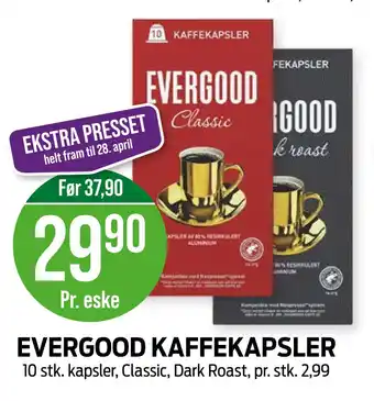 Kiwi EVERGOOD KAFFEKAPSLER tilbud