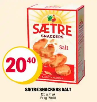 Coop Extra SÆTRE SNACKERS SALT tilbud
