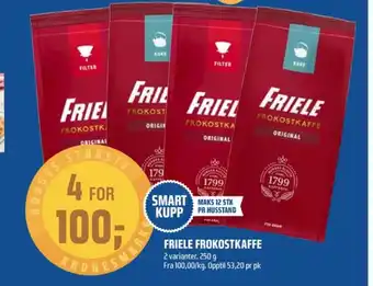 Coop Obs Friele kaffe formalet tilbud