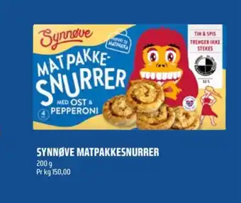 Coop Obs Synnøve finden matpakkesnurrer tilbud