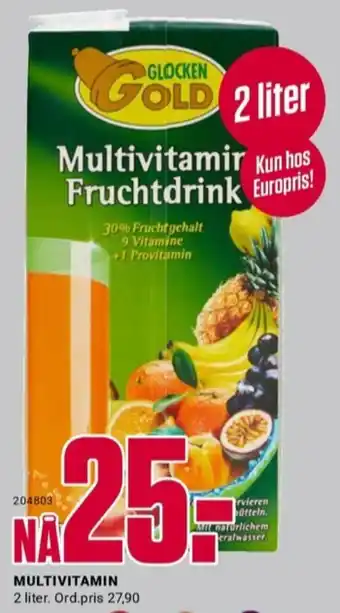 Europris Glocken gold multivitaminjuice tilbud