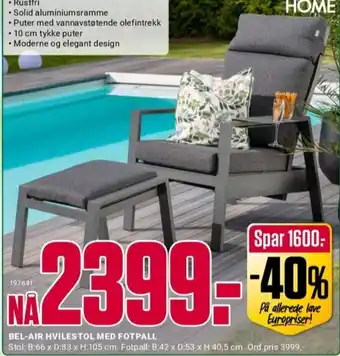 Europris Home hagestol tilbud