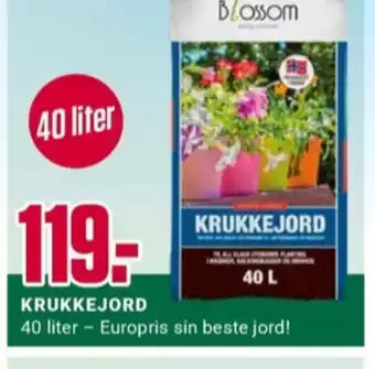 Europris Blossom plantejord tilbud