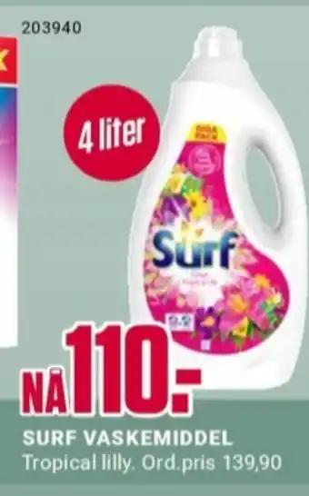 Europris Surf vaskemiddel-flytende tilbud