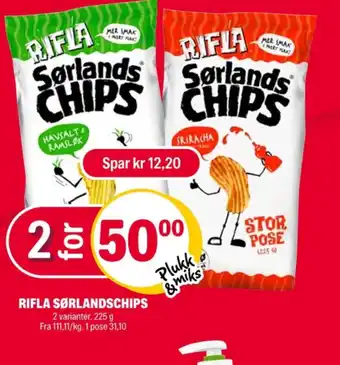 Coop Extra Rifla chips sriracha tilbud