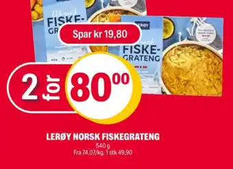 Coop Extra Lerøy fiskegratin tilbud