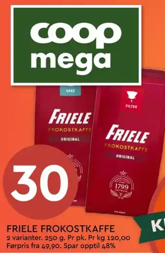 Coop Mega Friele kaffe formalet tilbud