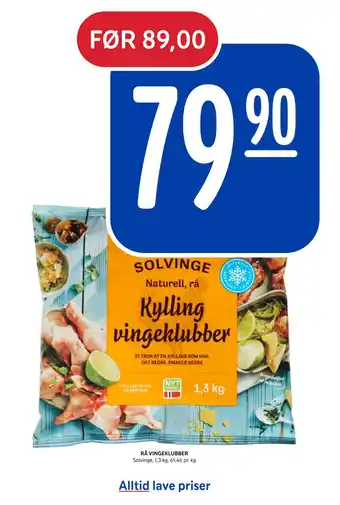 Rema 1000 RÅ VINGEKLUBBER tilbud