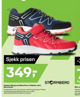 XXL Sport Urbanix Hiking Low WaterProof, fritidssko, barn, Barn/Junior tilbud