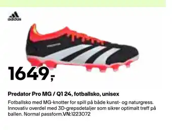 XXL Sport Predator Pro MG / Q1 24, fotballsko, unisex tilbud