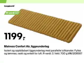 XXL Sport Matress Confort Air, liggeunderlag tilbud