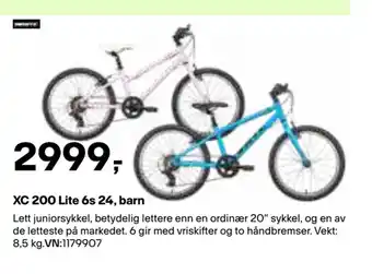 XXL Sport XC 200 Lite 6s 24, barn tilbud