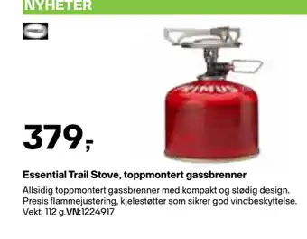 Essential Trail Stove, toppmontert gassbrenner