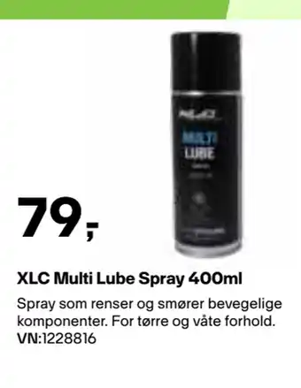 XXL Sport XLC Multi Lube Spray 400ml tilbud