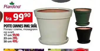 Bauhaus POTTE CANNES INKL SKÅL tilbud