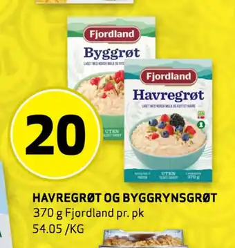 Bunnpris HAVREGRØT OG BYGGRYNSGRØT tilbud