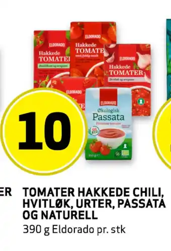 Bunnpris TOMATER HAKKEDE CHILI, HVITLØK, URTER, PASSATA OG NATURELL tilbud
