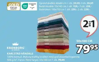 JYSK KARLSTAD HÅNDKLE tilbud