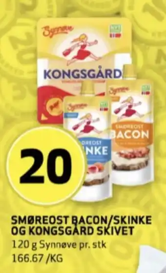 Bunnpris Synnøve finden smøreost bacon tilbud
