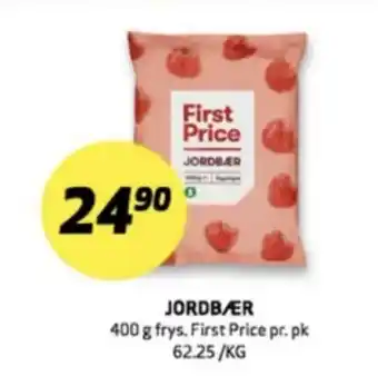 Bunnpris First price jordbær tilbud