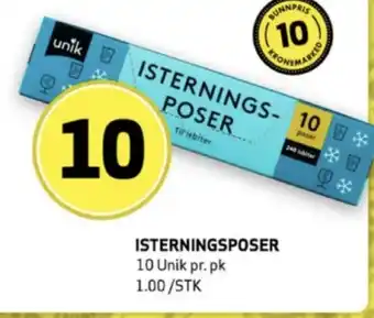 Bunnpris Unik isterningsposer tilbud