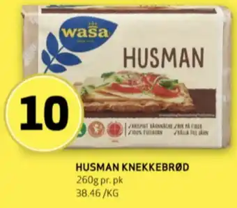 Bunnpris Wasa husman knekkebrød tilbud