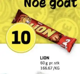 Bunnpris Lion sjokoladebar tilbud
