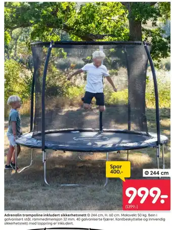 Rusta Adrenalin advanced trampoline tilbud