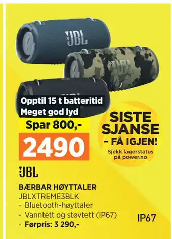POWER BÆRBAR HØYTTALER tilbud