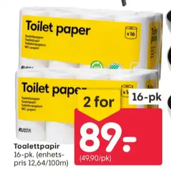 Rusta Rusta toalettpapir tilbud