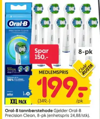 Rusta Braun oral-b børstehoder tilbud