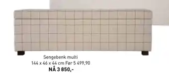 Kid Interiør Sengebenk multi 144 x 46 x 44 cm tilbud