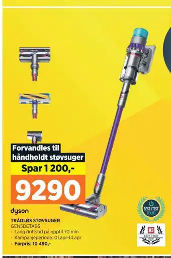 POWER TRÅDLØS STØVSUGER tilbud