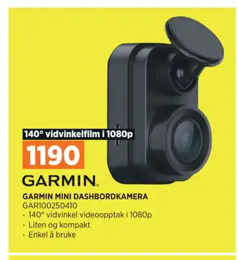 POWER GARMIN MINI DASHBORDKAMERA tilbud