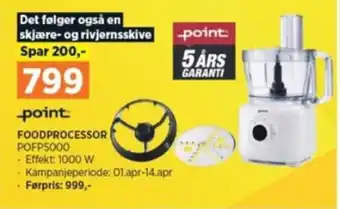 POWER FOODPROCESSOR POFP5000 tilbud